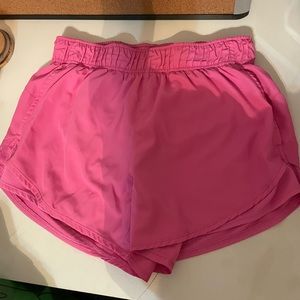 Athletic pink shorts